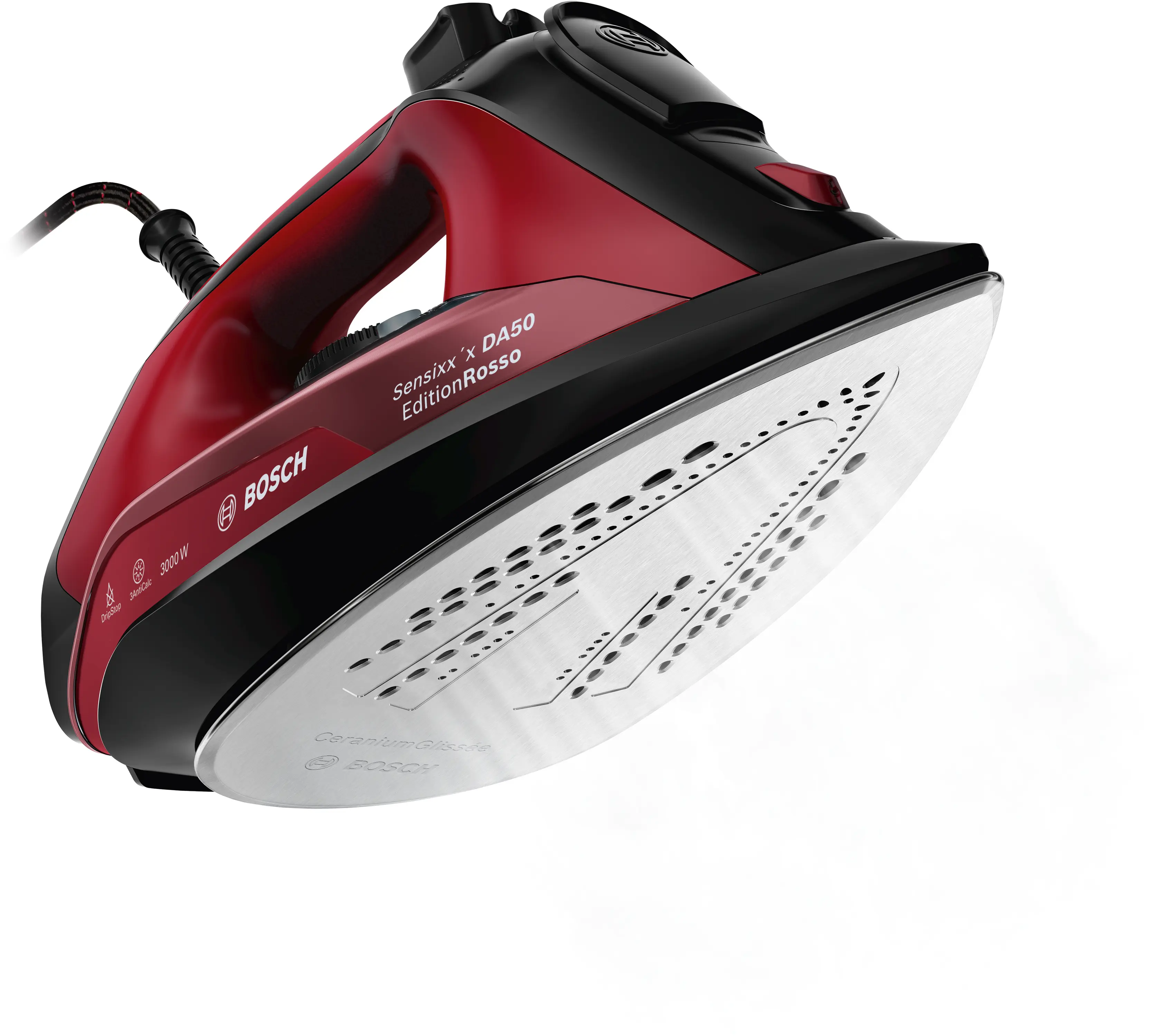 Bosch TDA503011P Sensixxx DA50 EditionRosso Steam Iron 3000W Black Red product view 7