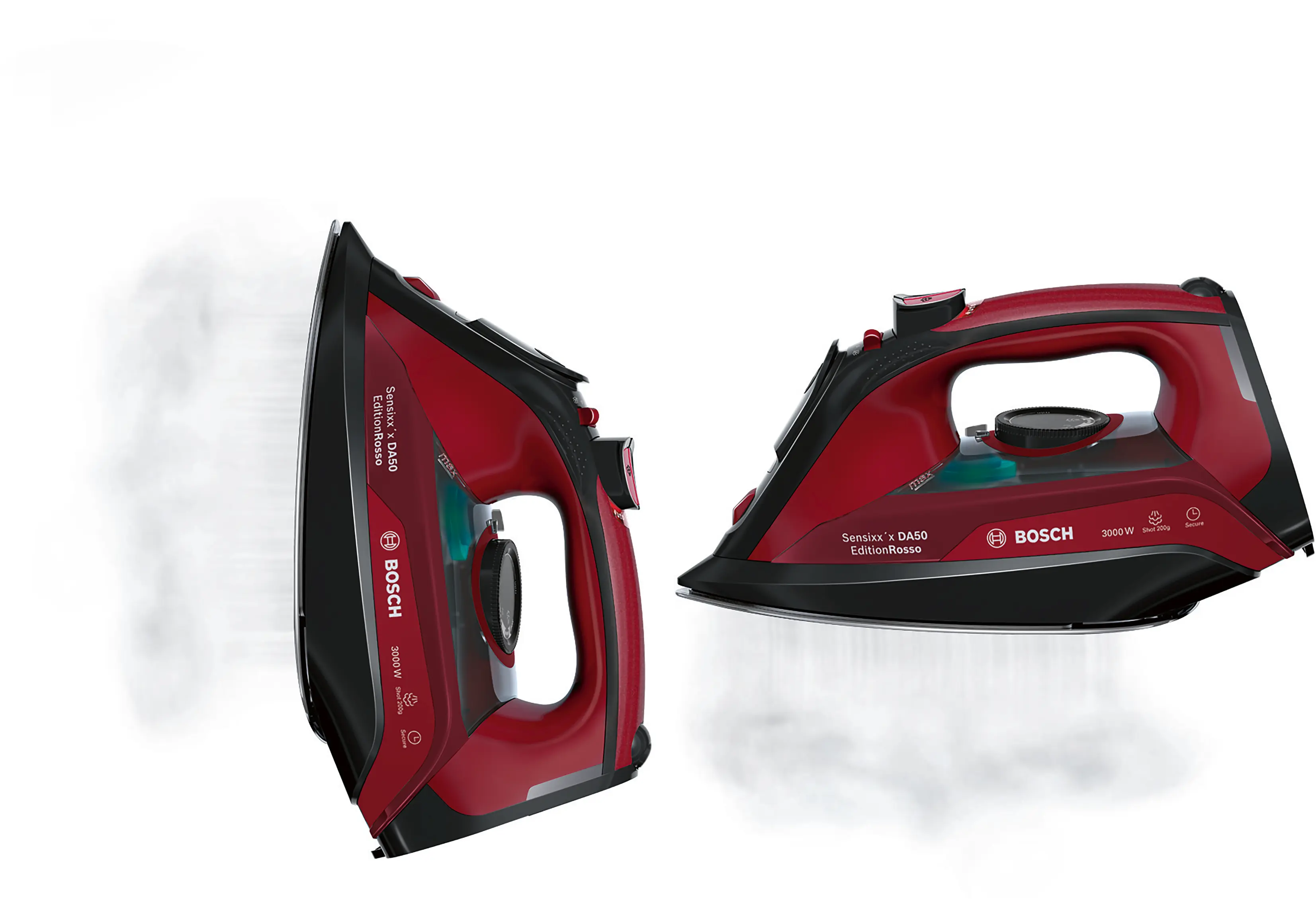 Bosch TDA503011P Sensixxx DA50 EditionRosso Steam Iron 3000W Black Red product view 9