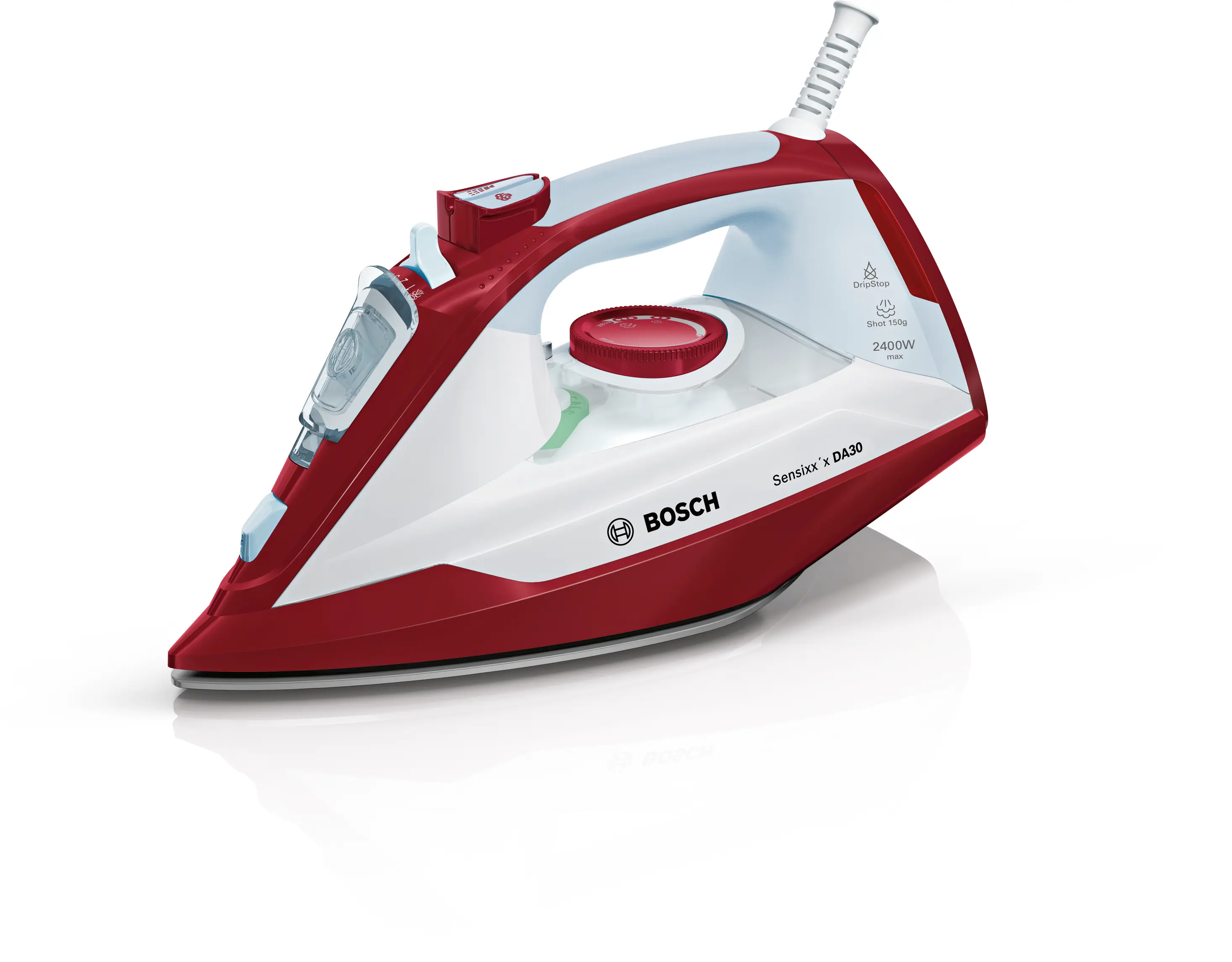 Bosch TDA3024010 Sensixxx DA30 Steam Iron 2400W Red White product view 6