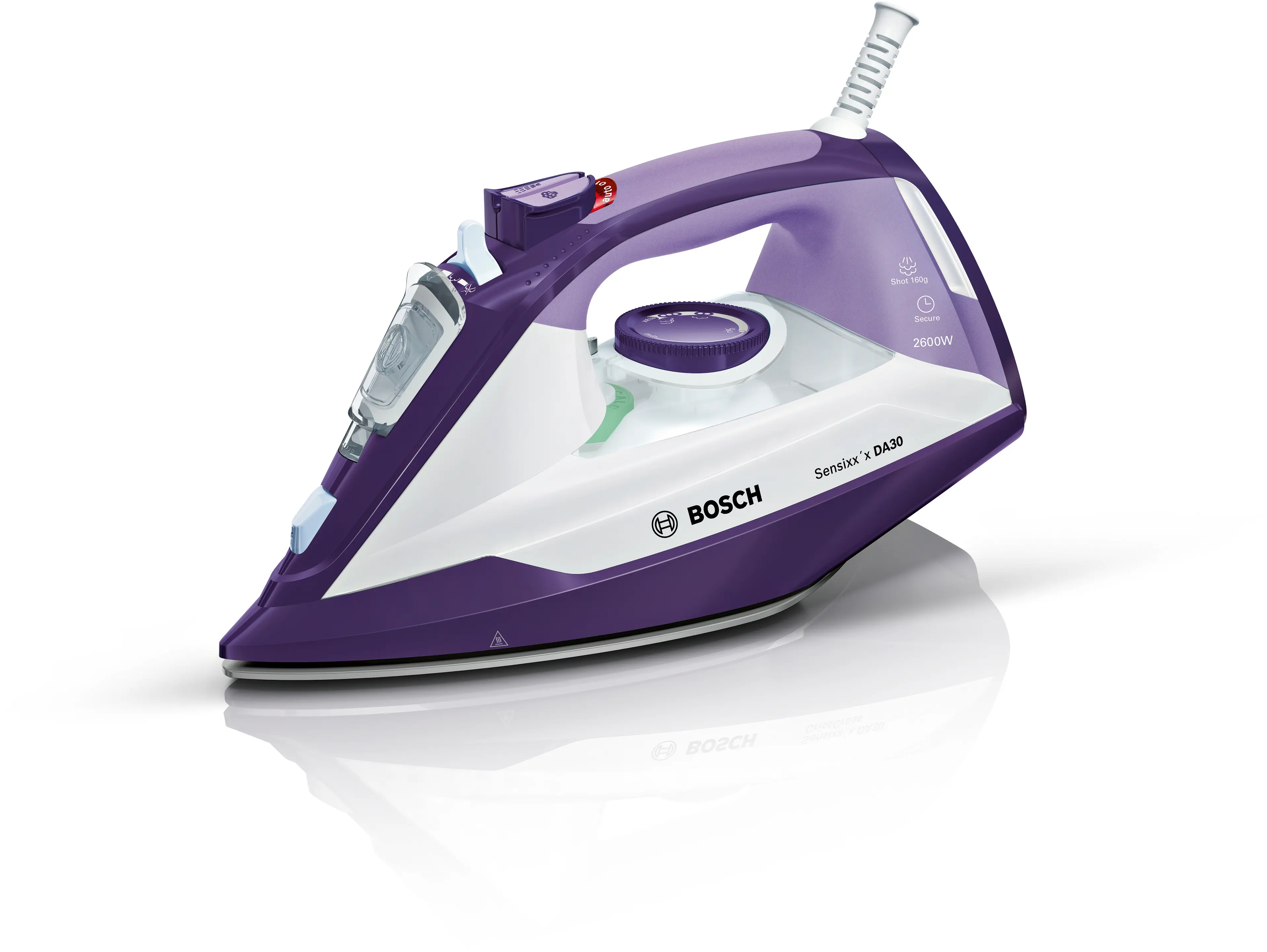 Bosch TDA3026110 Sensixxx DA30 Steam Iron 2600W Purple White product view 4