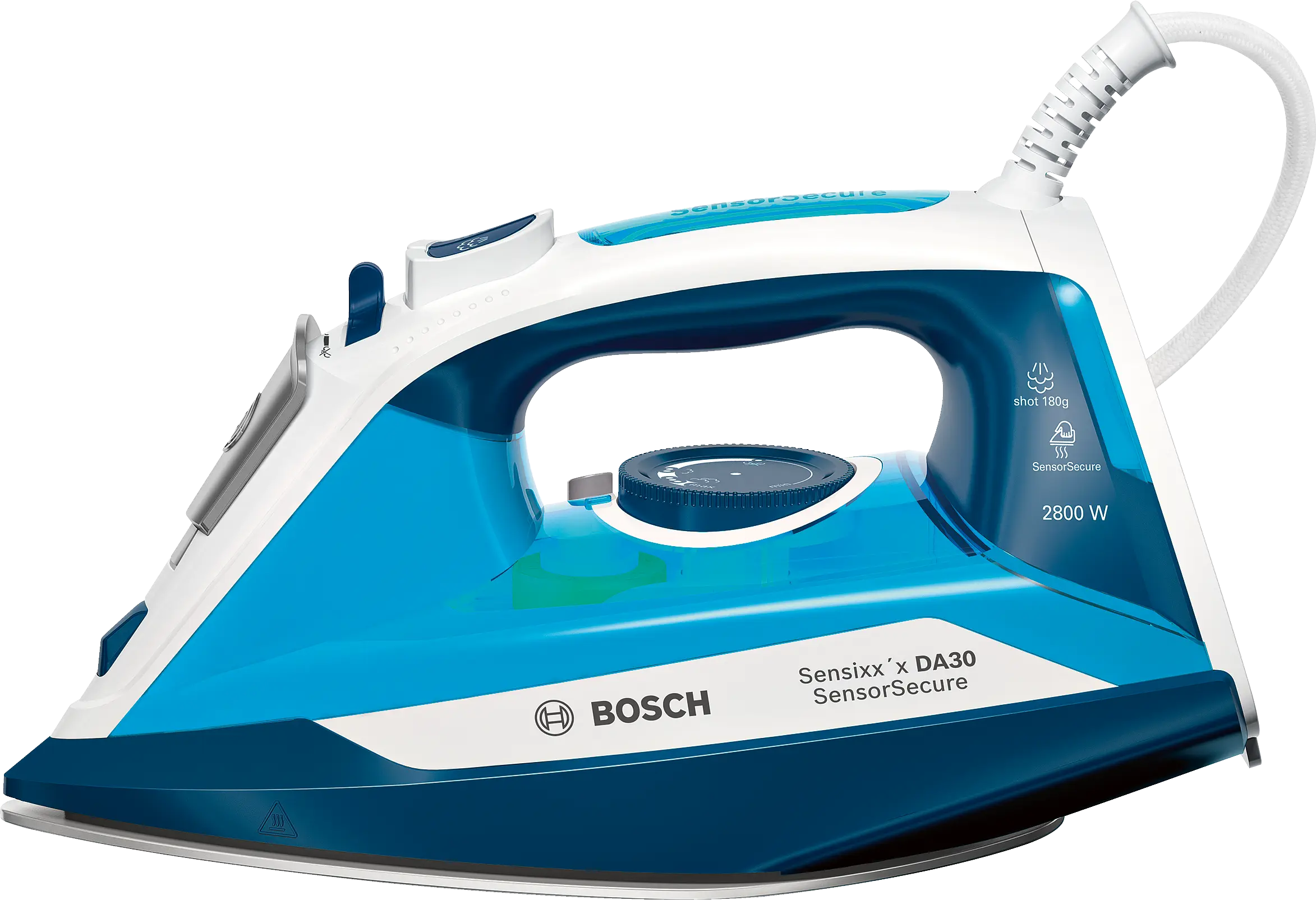 Bosch TDA3028210 Sensixxx DA30 SensorSecure Steam Iron 2800W Blue product view 2