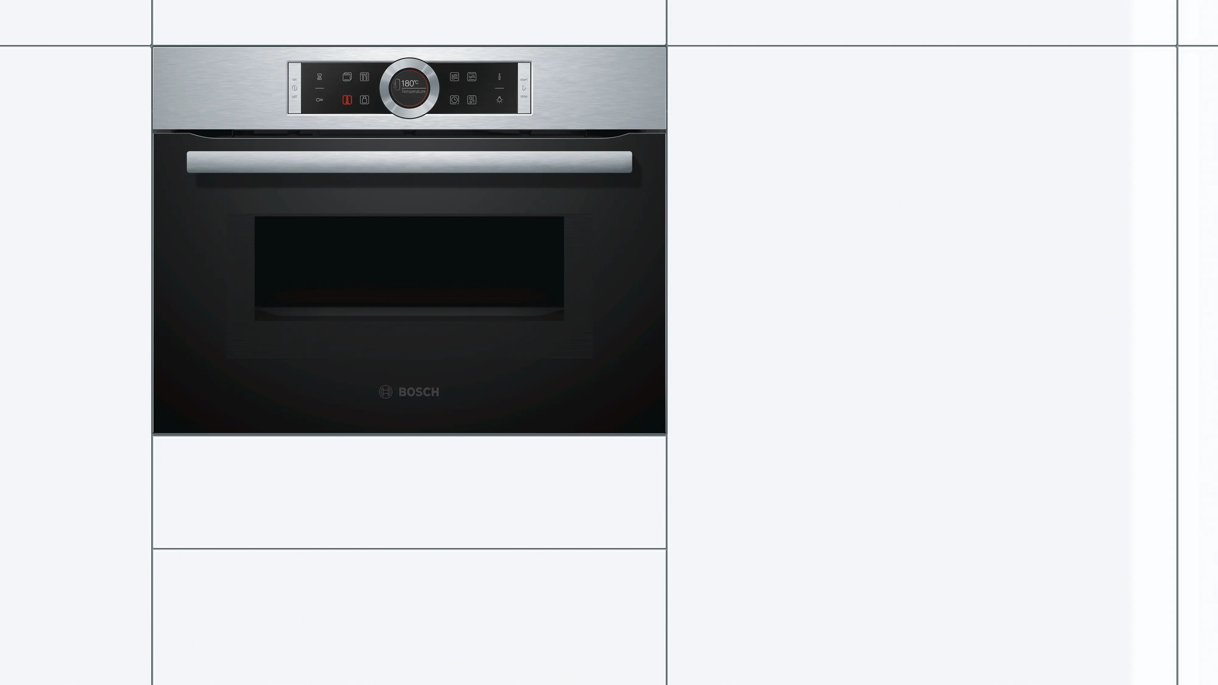 Bosch CMG633BS1 Serie 8 Built-In Compact Combi Oven with Microwave 45cm 45L Black + Stainless Steel - Bosch Built-in microwave / combi oven product image 3