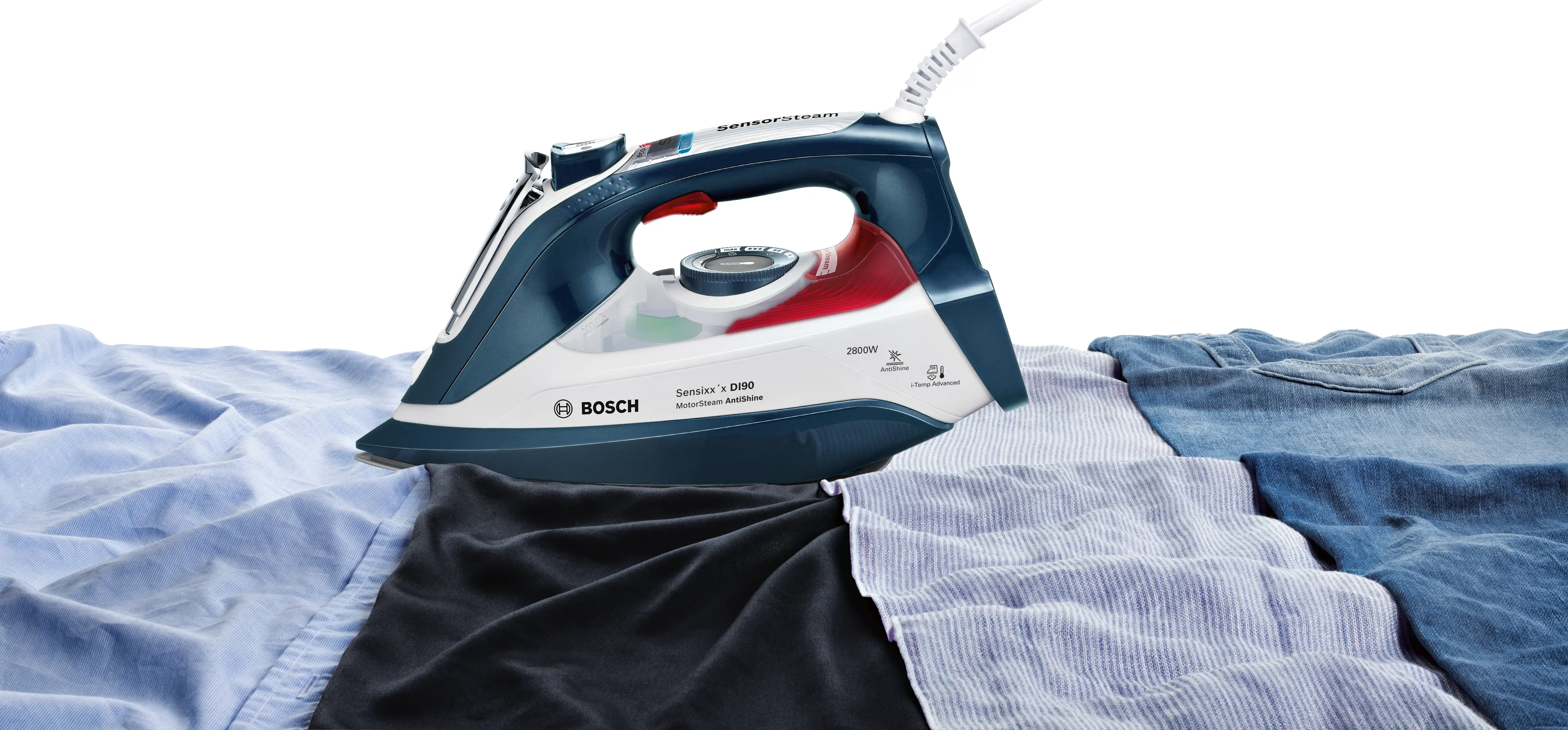 Bosch TDI902836A Sensixxx DI90 AntiShine Compact Steam Generator 2800W White Black product view 7