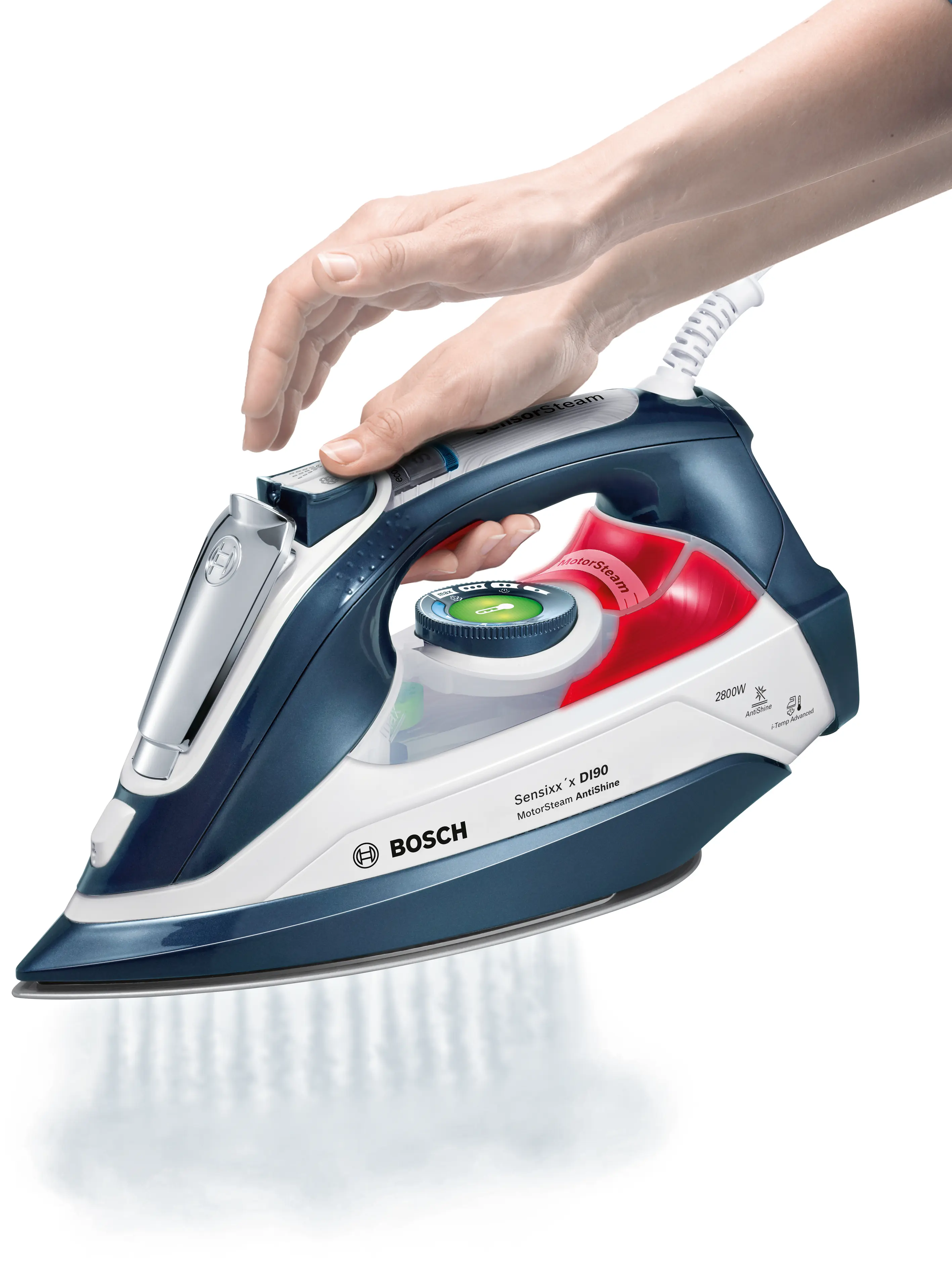 Bosch TDI902836A Sensixxx DI90 AntiShine Compact Steam Generator 2800W White Black product view 12