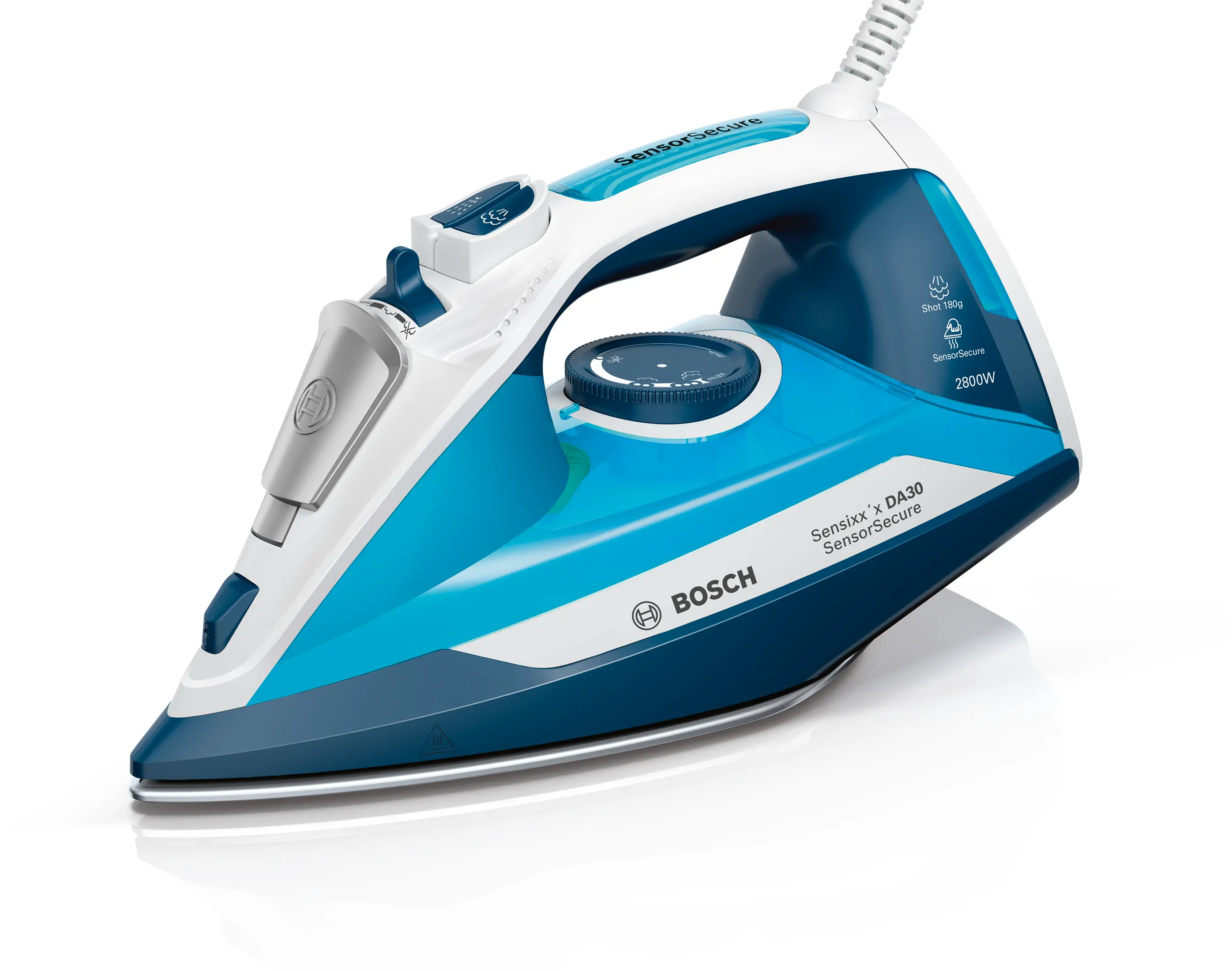 Bosch TDA3028210 Sensixxx DA30 SensorSecure Steam Iron 2800W Blue product view 4