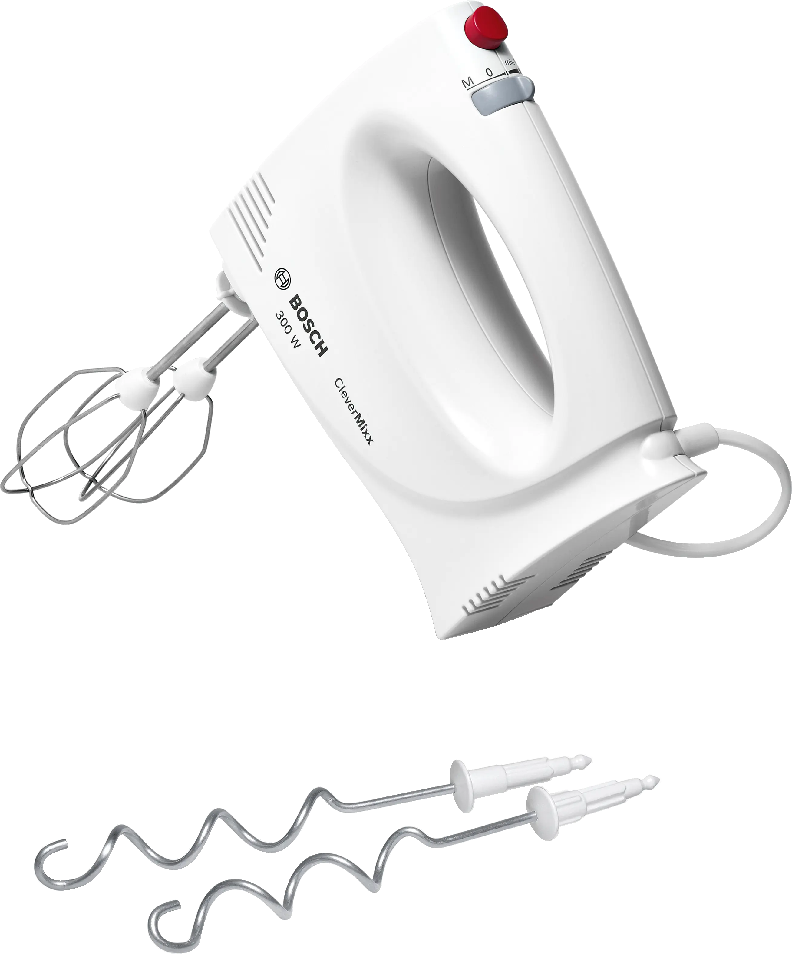 Bosch MFQ3010 CleverMixx Hand Mixer 300W White Red product view 2