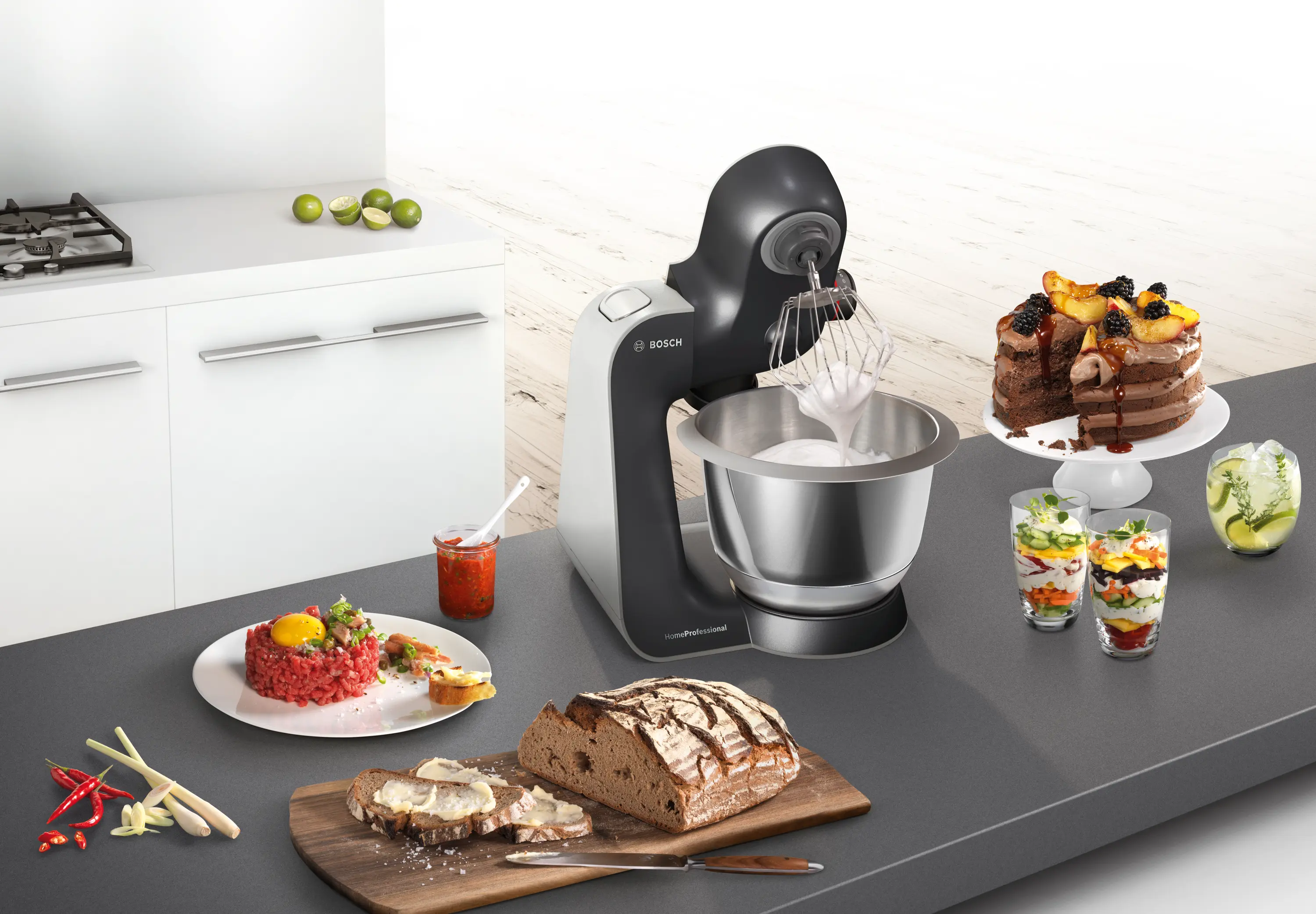 Bosch MUM59M55 Series 4 MUM5 Kitchen Machine 1000W Stainless Steel product view 4