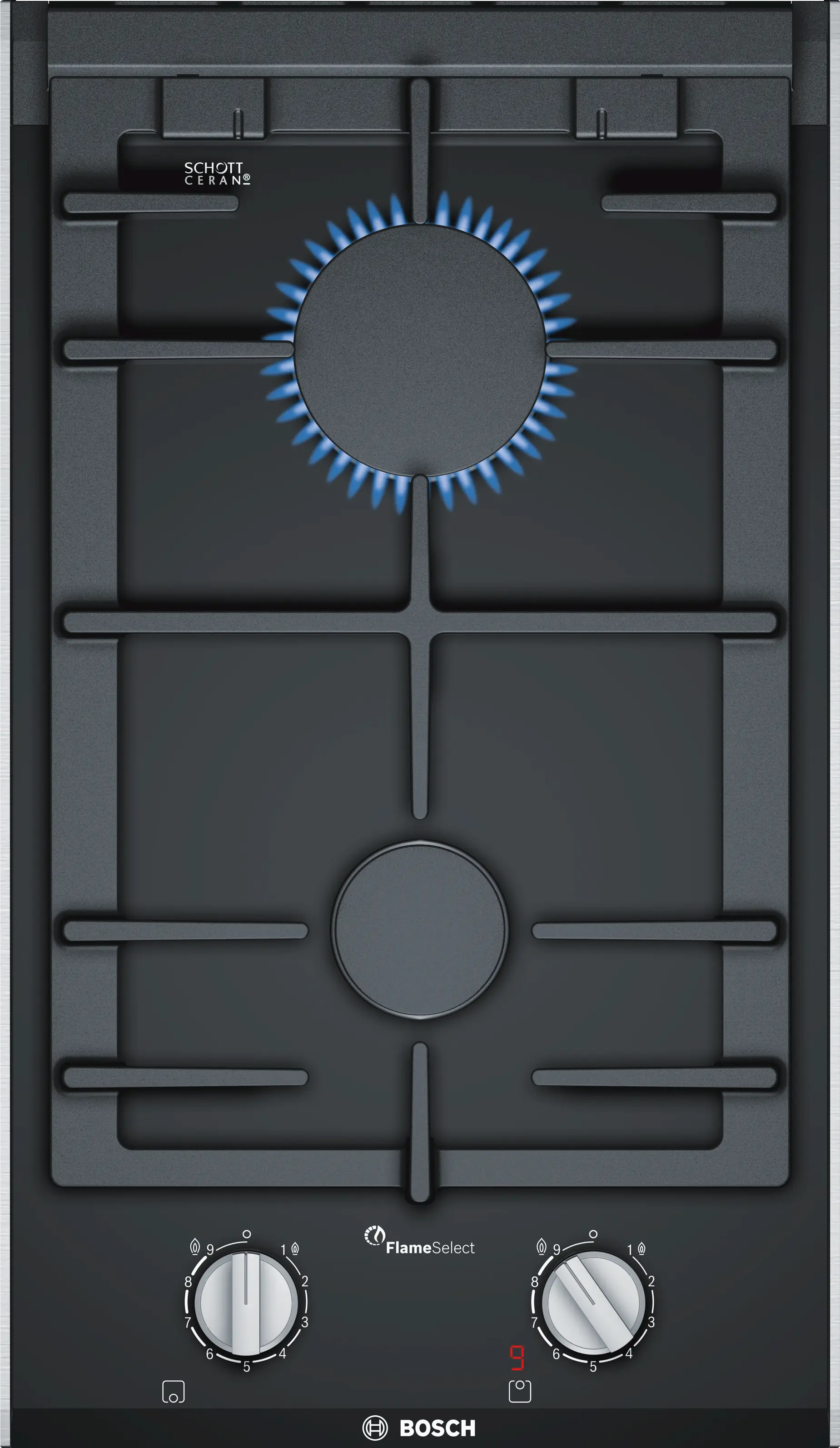 Bosch PRB3A6D70M Series 8 Ceramic Hob 30CM Domino Digital Display FlameSelect
