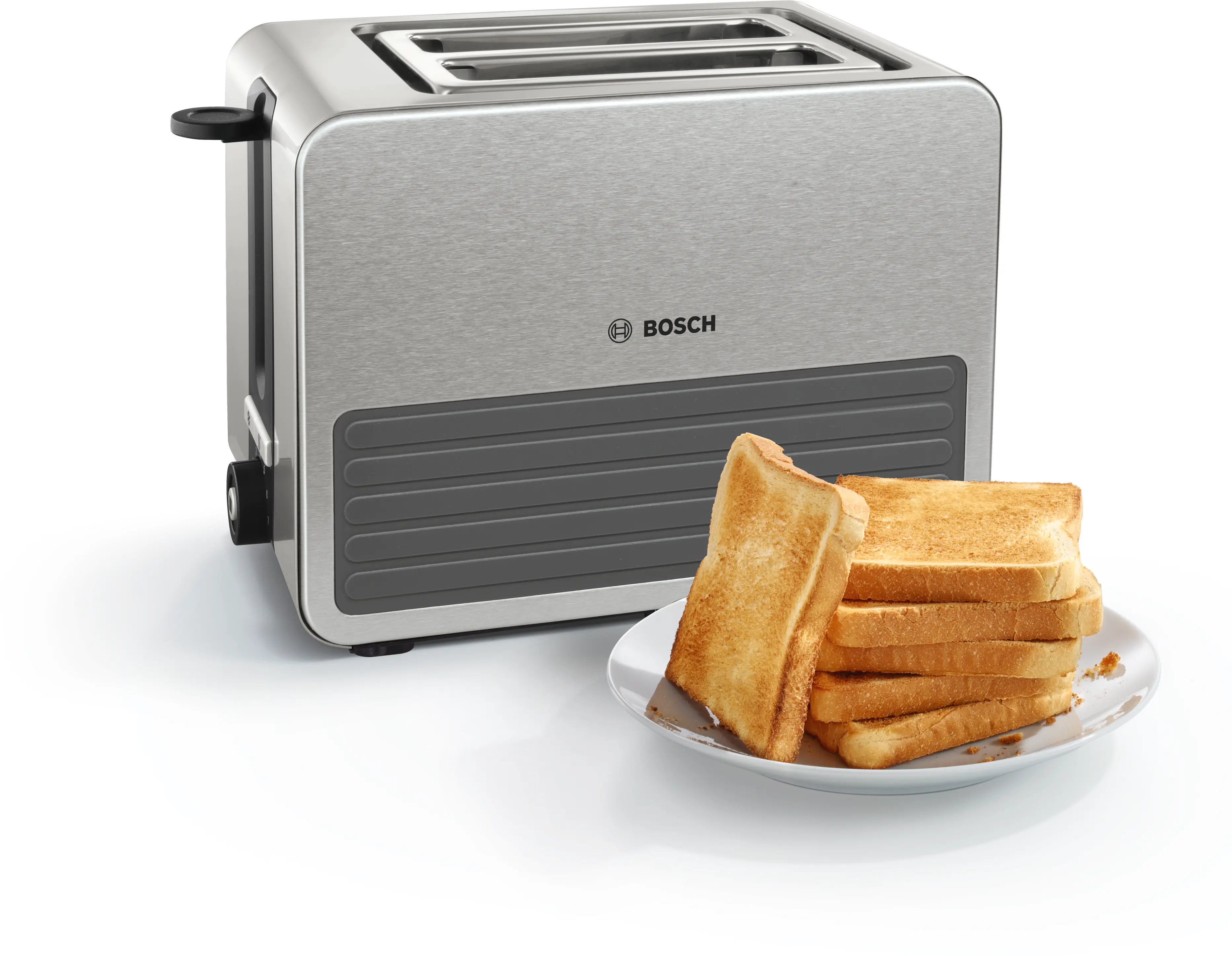 Bosch TAT7S25 Compact Toaster 1050W Grey product view 3