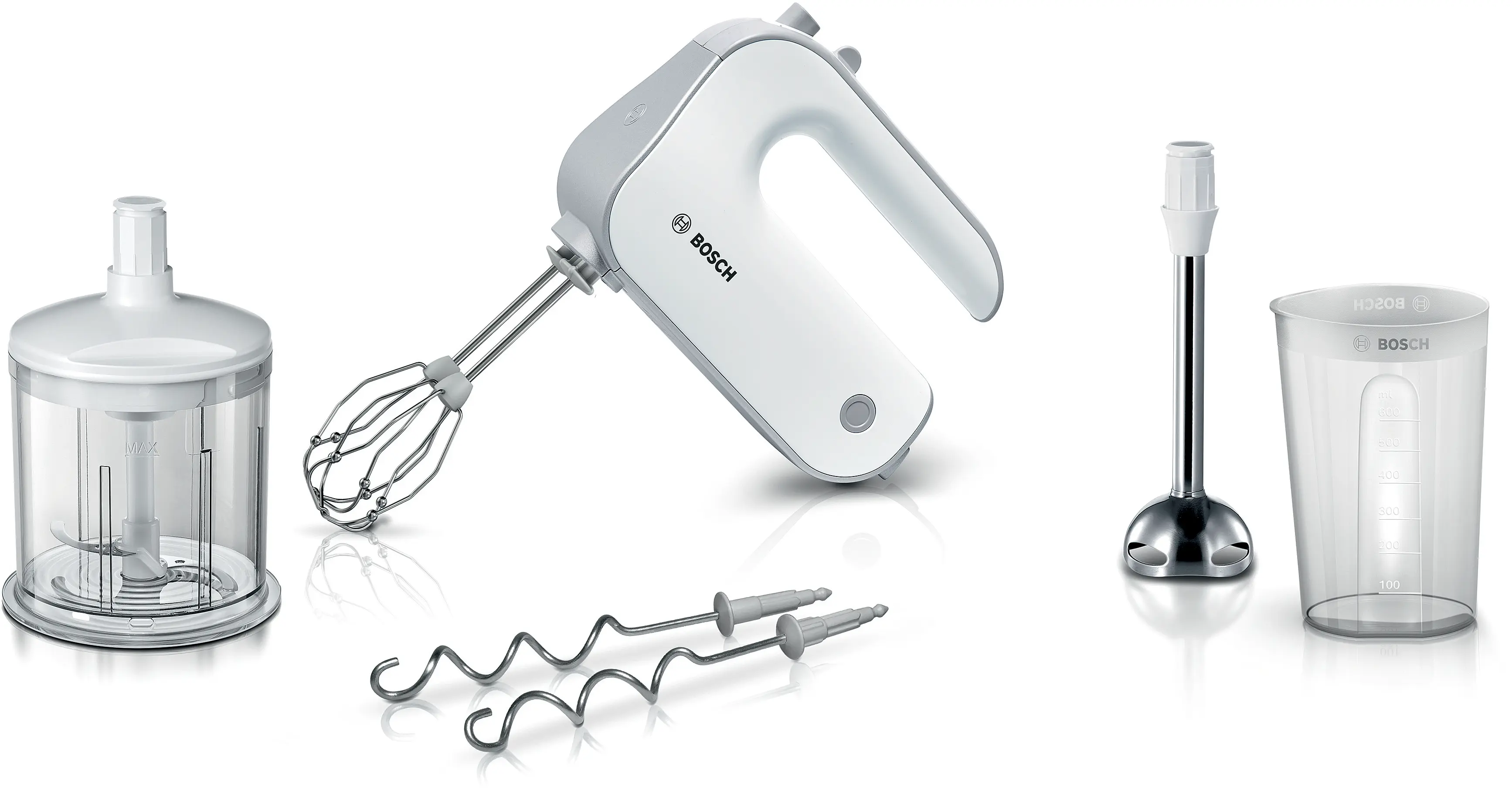 Bosch MFQ4080 Styline Hand Mixer 500W White Silver product view 2
