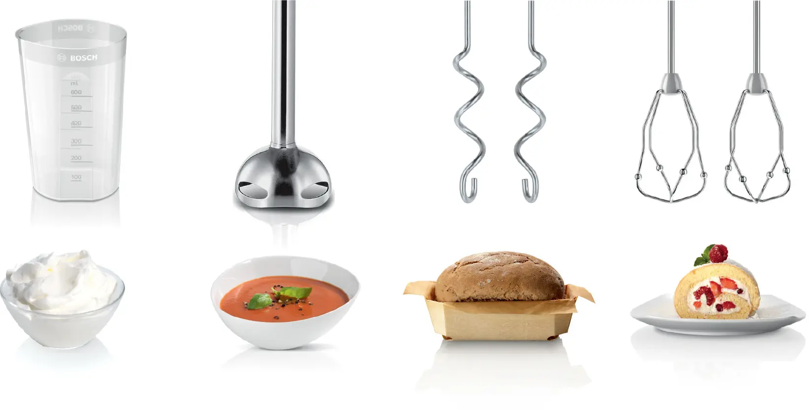 Bosch MFQ4080 Styline Hand Mixer 500W White Silver product view 10