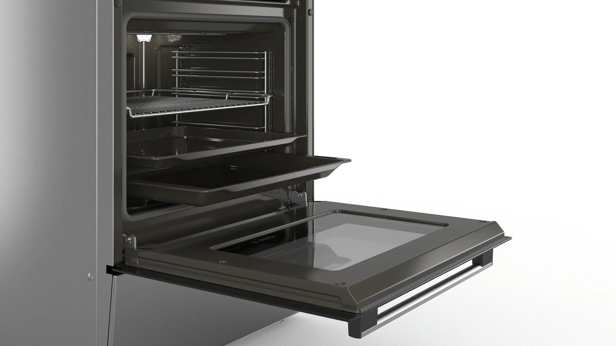 Bosch HGB330E51Q 60 cm freestanding gas cooker stainless steel alternate product angle