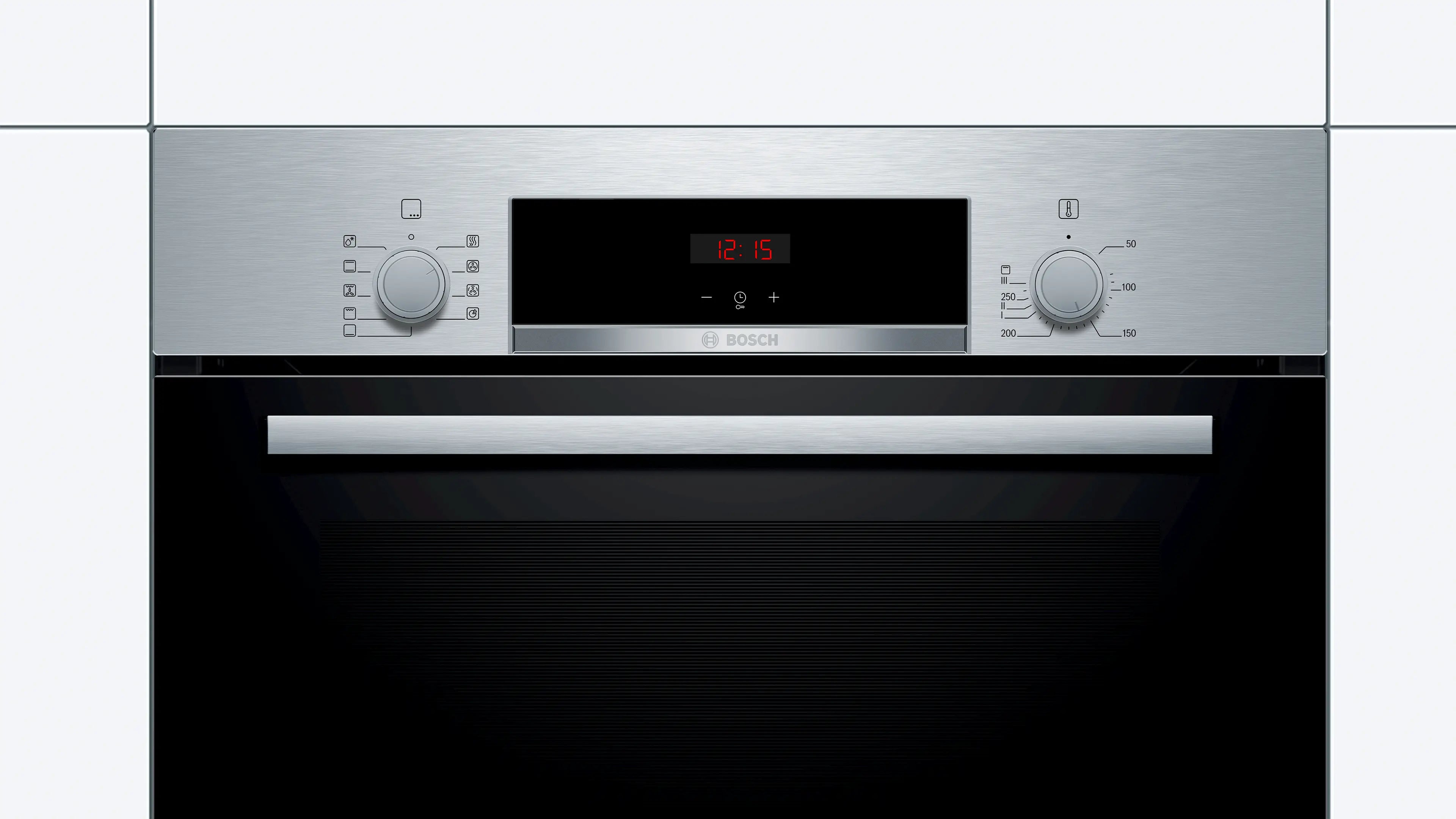 BOSCH HBF534ES0Q Built In Elec Oven 60cm Serie4 66Lit Eco Clean Back S.Steel