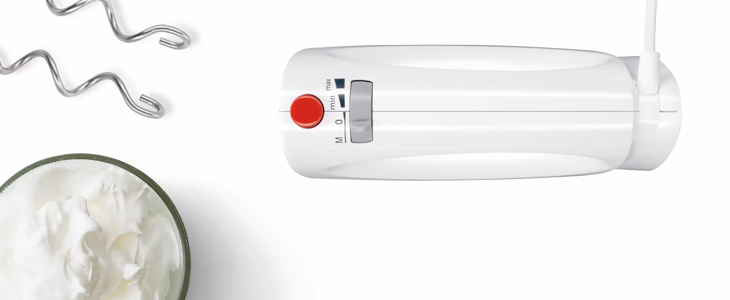 Bosch MFQ3010 CleverMixx Hand Mixer 300W White Red product view 3