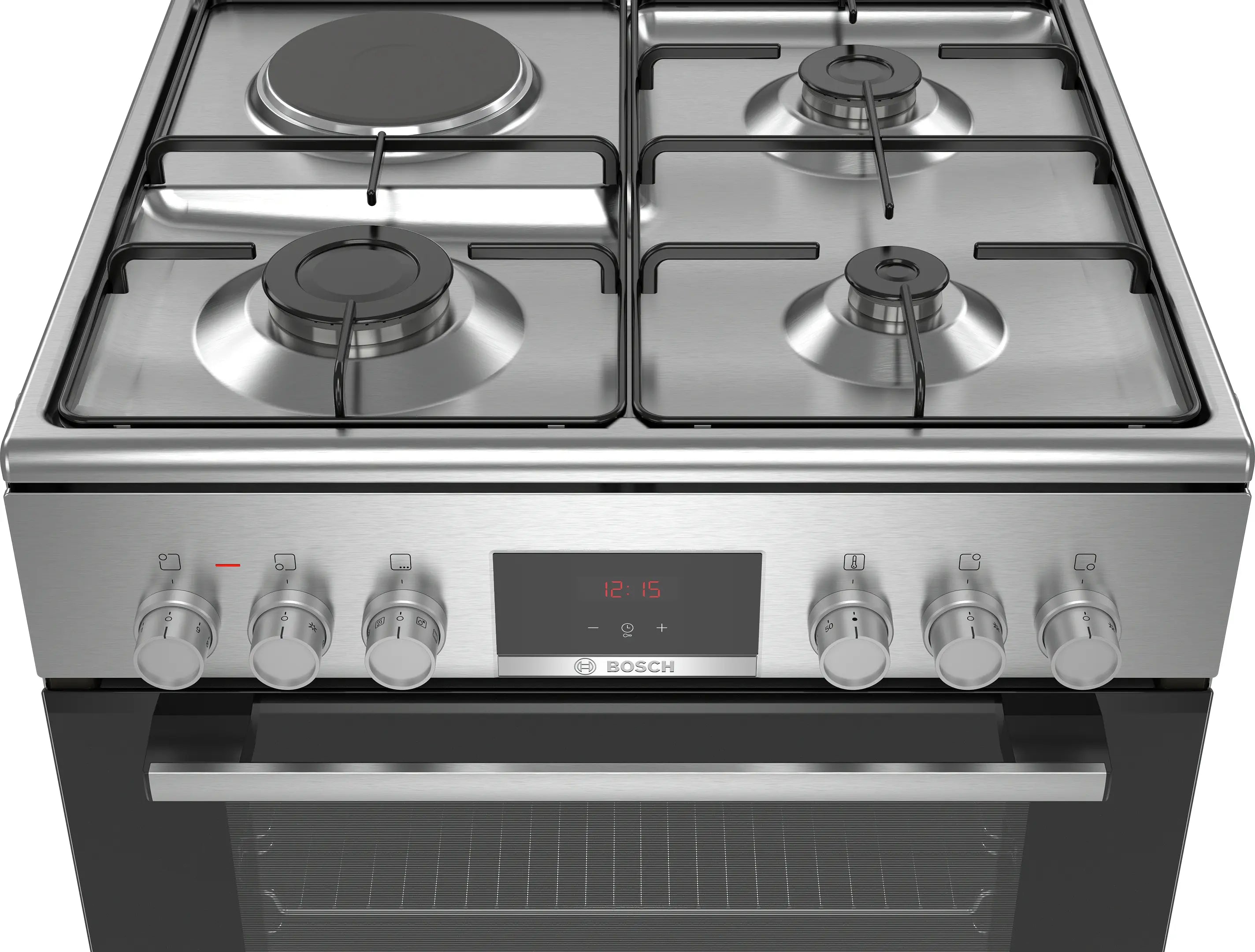 Bosch HXC39AG51Q Freestanding Dual Fuel Cooker Serie6 60cm 66Lit Eco Clean S.Steel