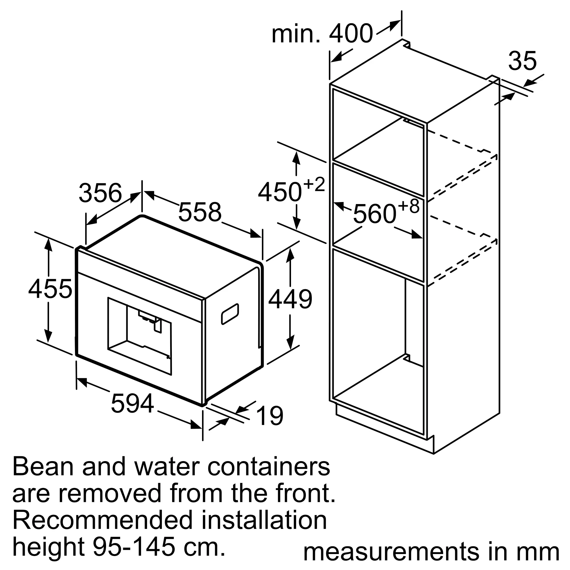 Bosch CTL636ES1 Series 8 Built-In Fully Automatic Coffee Machine Stainless Steel product view 8