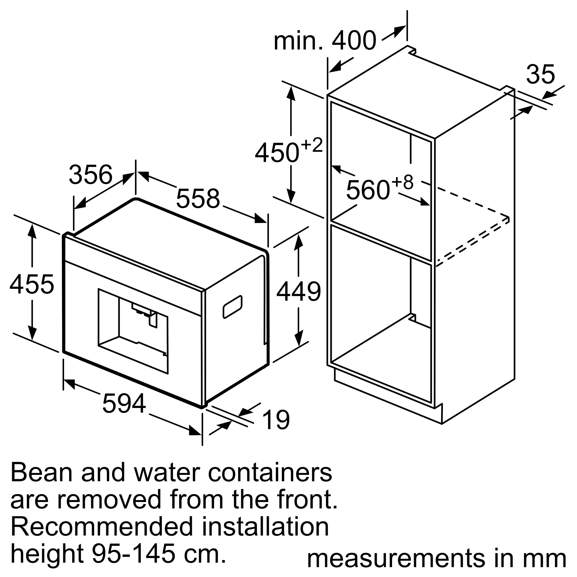 Bosch CTL636ES1 Series 8 Built-In Fully Automatic Coffee Machine Stainless Steel product view 9