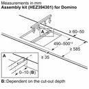 BOSCH PRA3A6B70 Built In Gas Ceramic Hob Wok-Burners 30cm Serie8