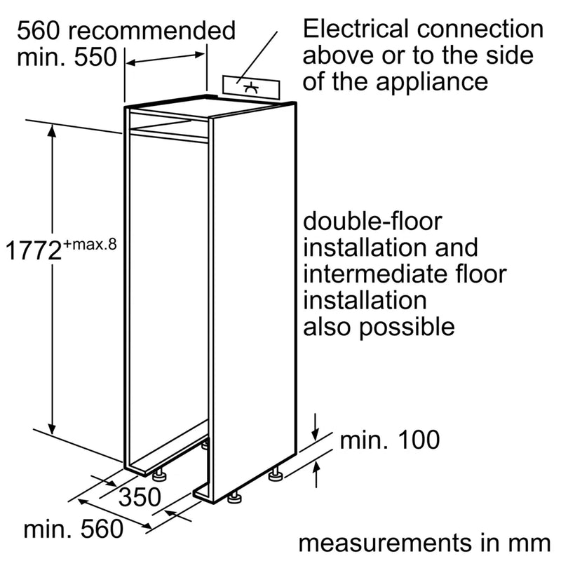 Integrated Freezer <60cm> 213Lit
