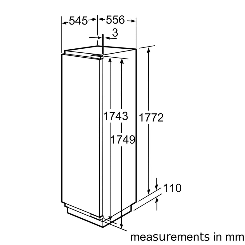 Integrated Freezer <60cm> 213Lit