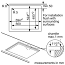 BOSCH PPH6A6B20 Built In Gas Ceramic Hob 60cm Serie6