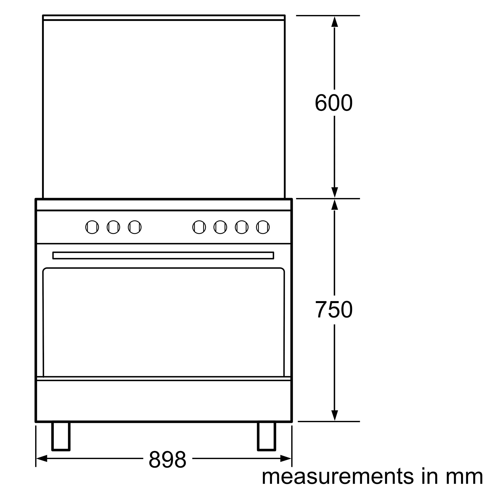 Bosch HSG736227I Serie 2 Freestanding Gas Cooker 90CM 112L White product image 7