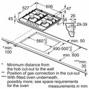 BOSCH PRP6A6D70R Built In Gas Ceramic Hob 60cm Serie 8