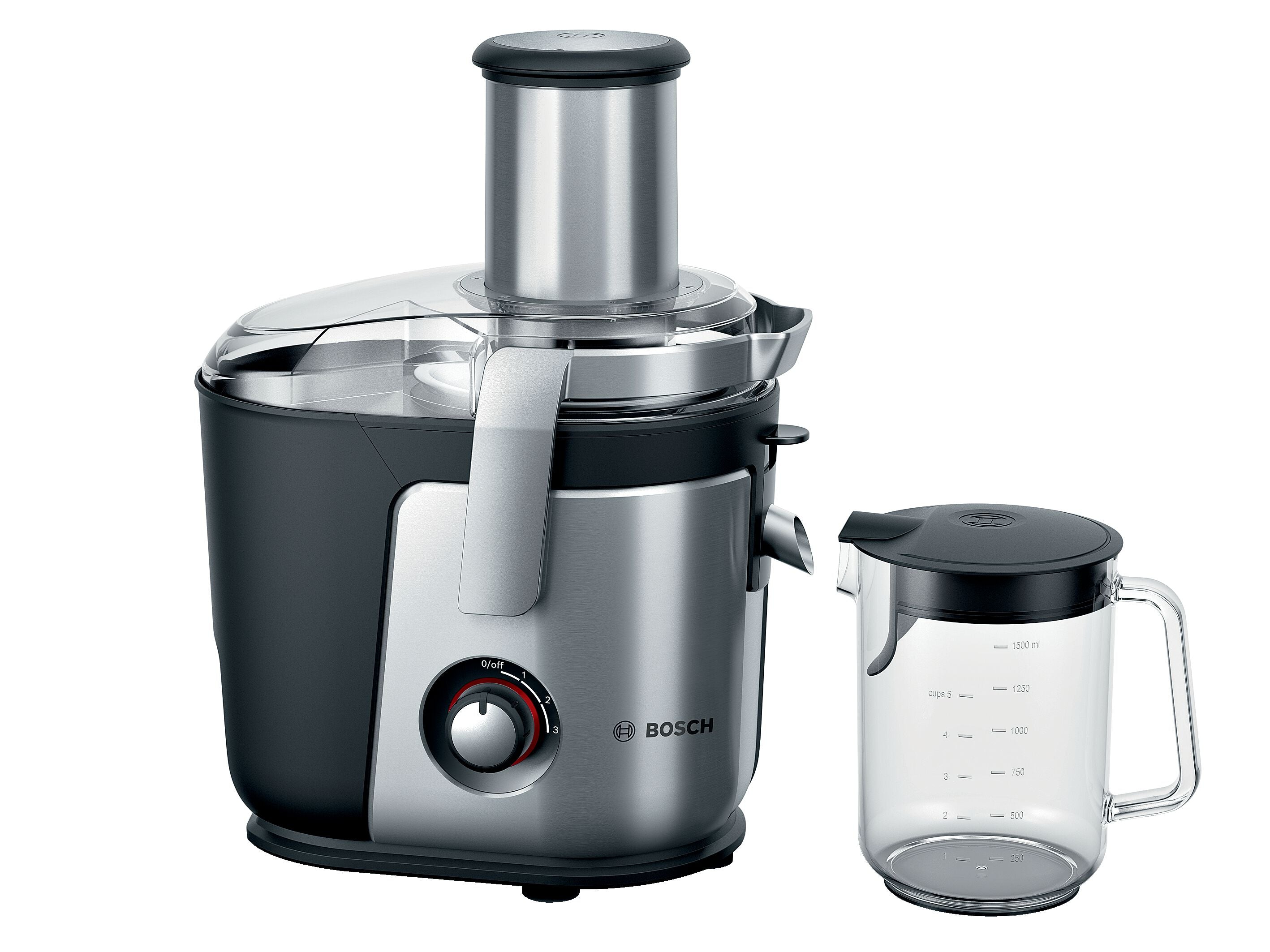 Bosch MES4010 VitaJuice 4 Centrifugal Juicer 1200W Silver Black main product image