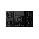 Hood+Gas Hob 90cm 550m3/h Black Glass
