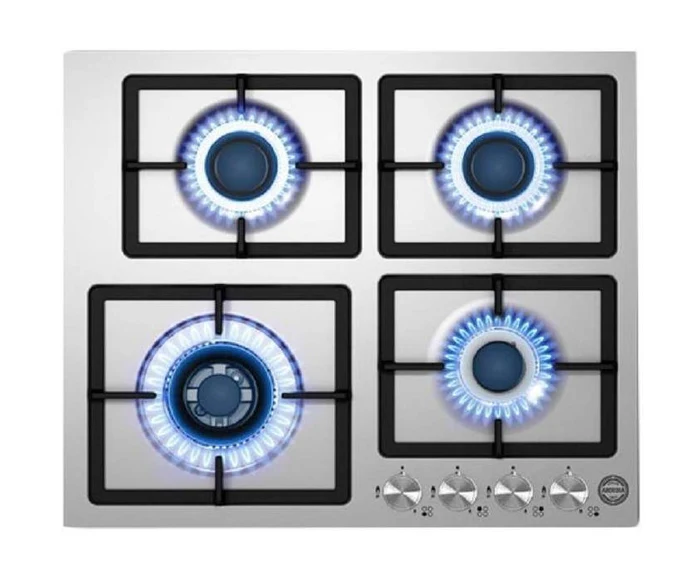 ARDESIA P60GF4VFCX Gas Hob 60cm 4Burners Cast Iron S.Steel