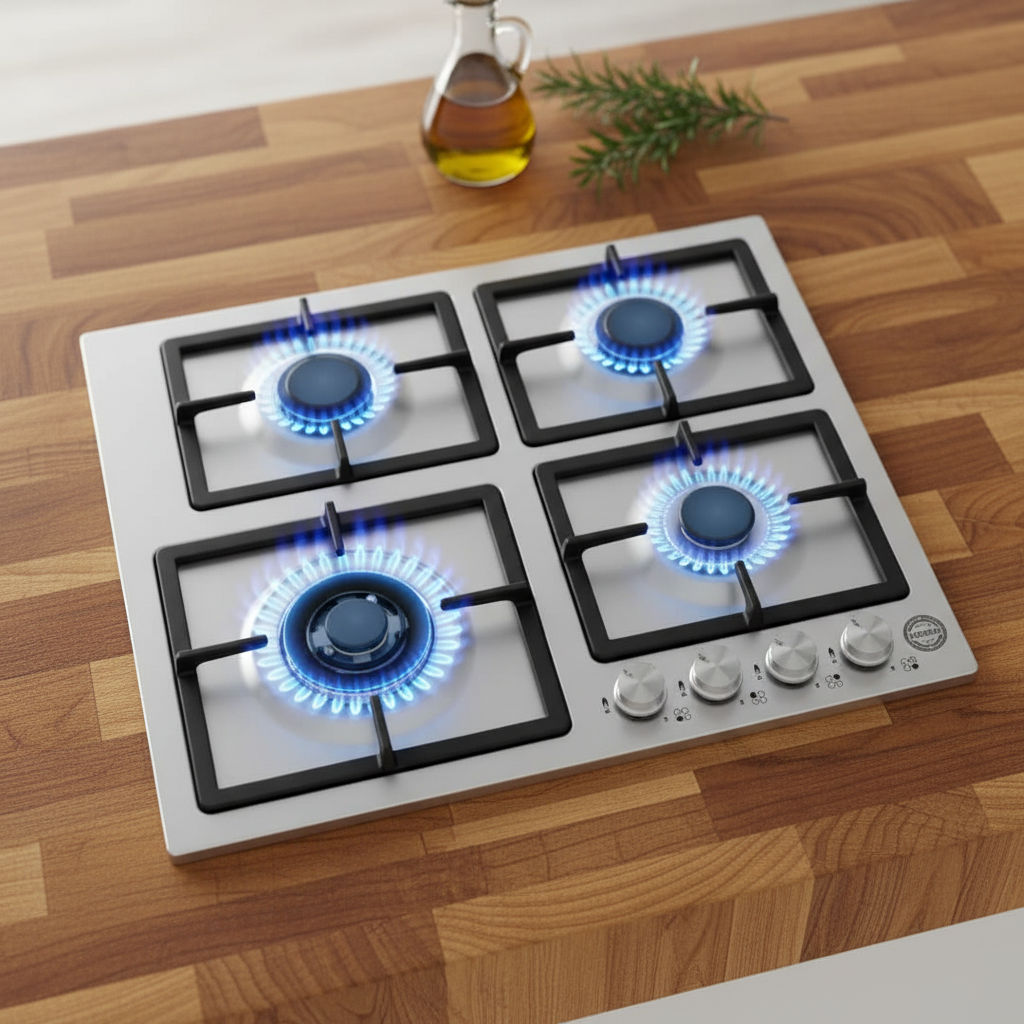 ARDESIA P60GF4VFCX Gas Hob 60cm 4Burners Cast Iron S.Steel