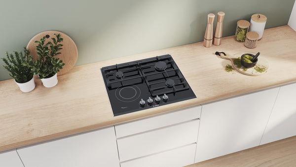 Bosch PRY6A6B70Q موقد سيراميك سلسلة 8 مقاس 60 سم FlameSelect شعلة عالية الأداء