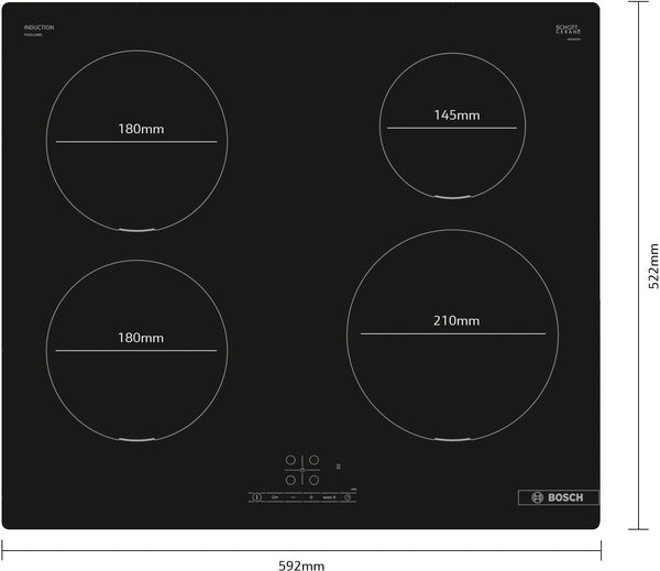 Built In Induction Elec Ceramic Hob 60cm A+ Serie 4