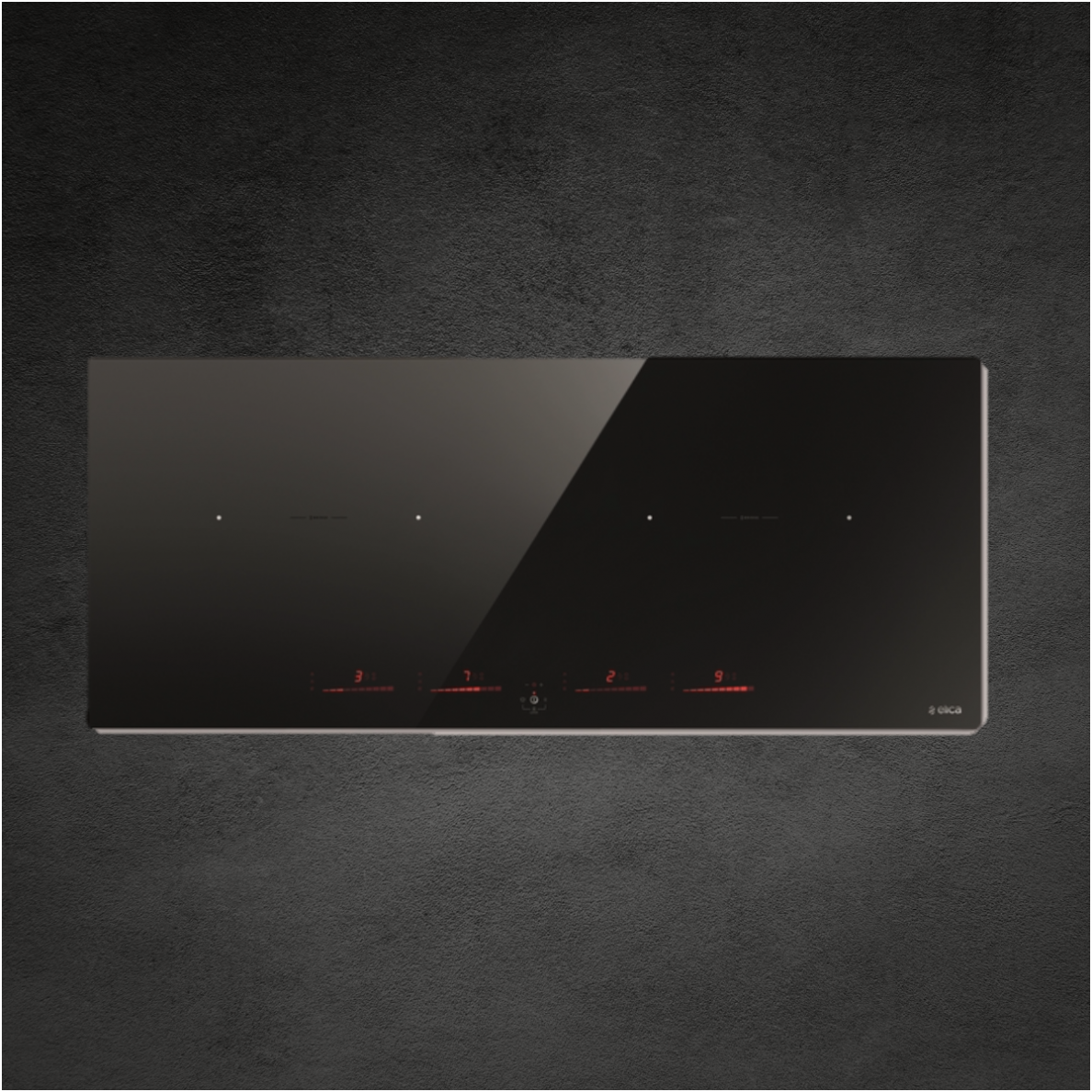 Elica RATIO 874 SLIM BL 87cm built-in induction hob in black glass at Tahboub Appliances Jordan - view 4