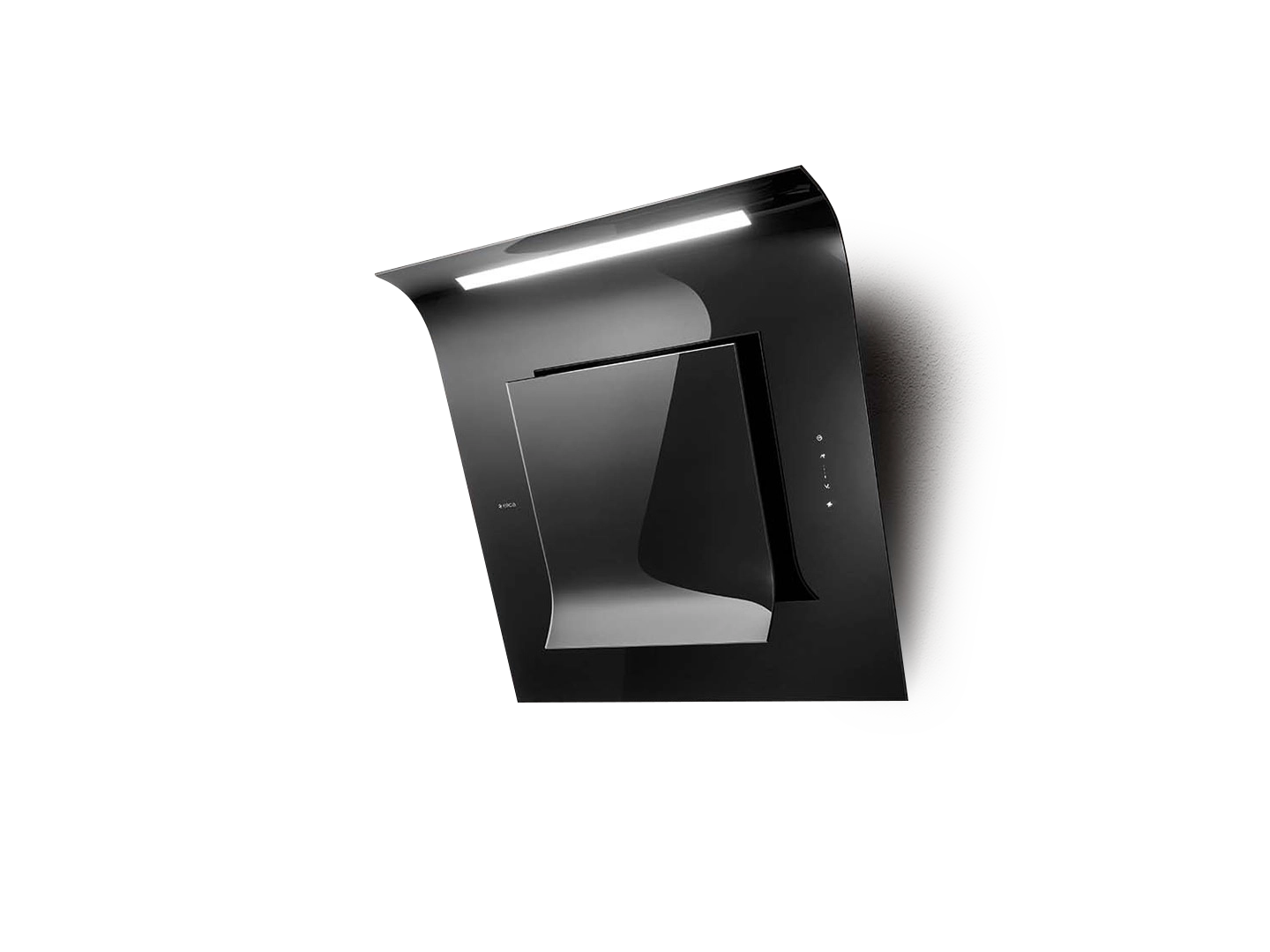 Elica SINFONIA/BL/F/80 80cm hood in black glass at Tahboub Appliances Jordan