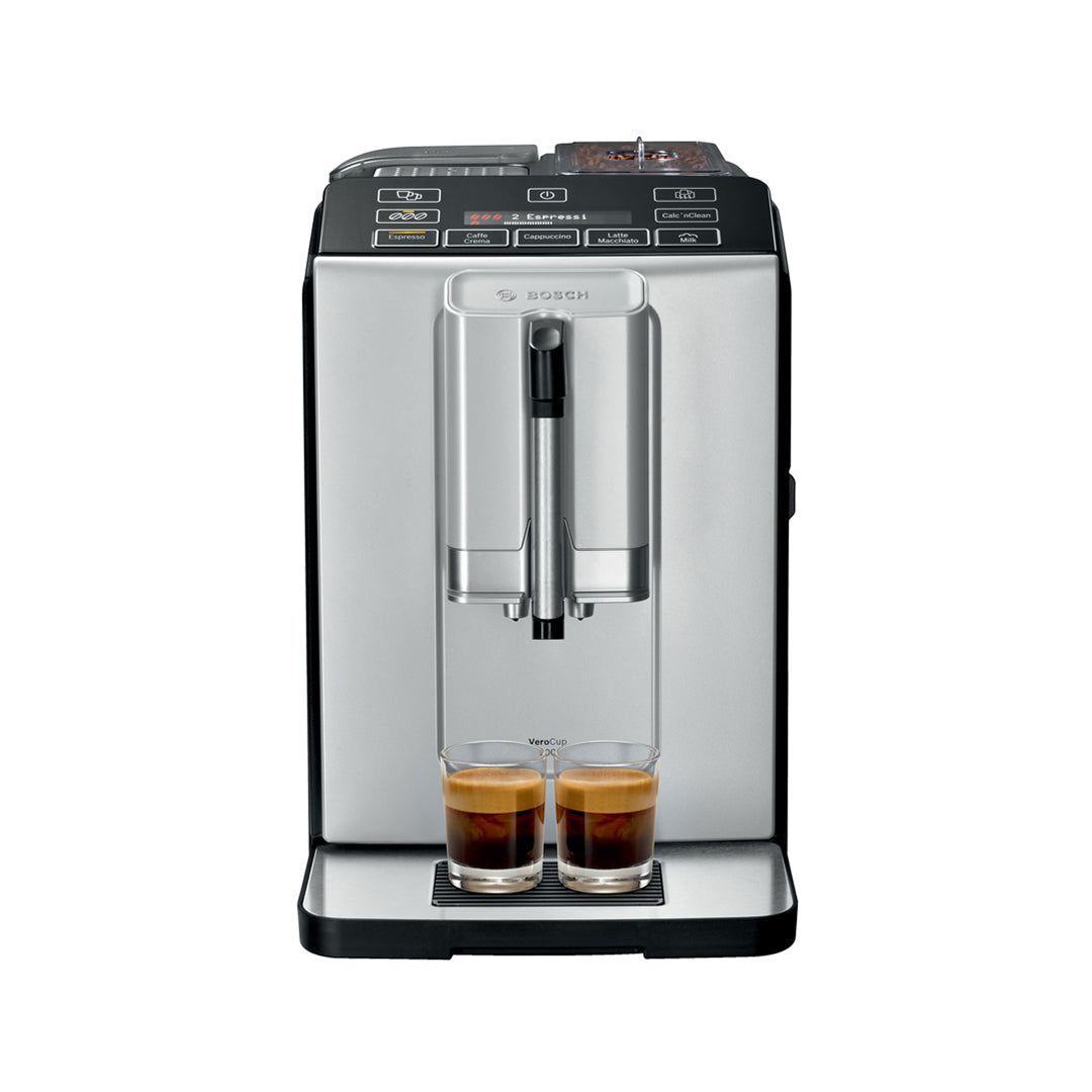 Bosch TIS30321RW VeroCup 300 Fully Automatic Coffee Machine Silver main product view at Tahboub Appliances Jordan
