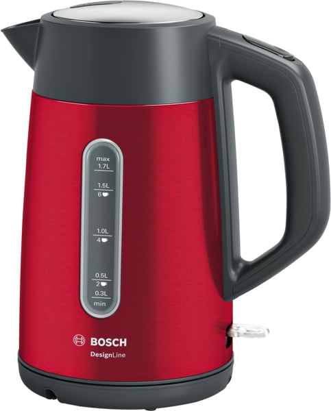 Bosch TWK4P434 DesignLine Water Kettle 1.7L 2400W Deep Red main product image
