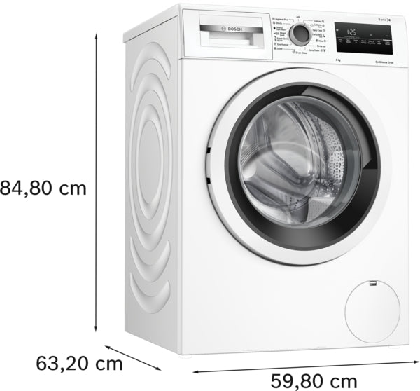 Washing Machine 8kg 1200rpm Serie4 A+++ White
