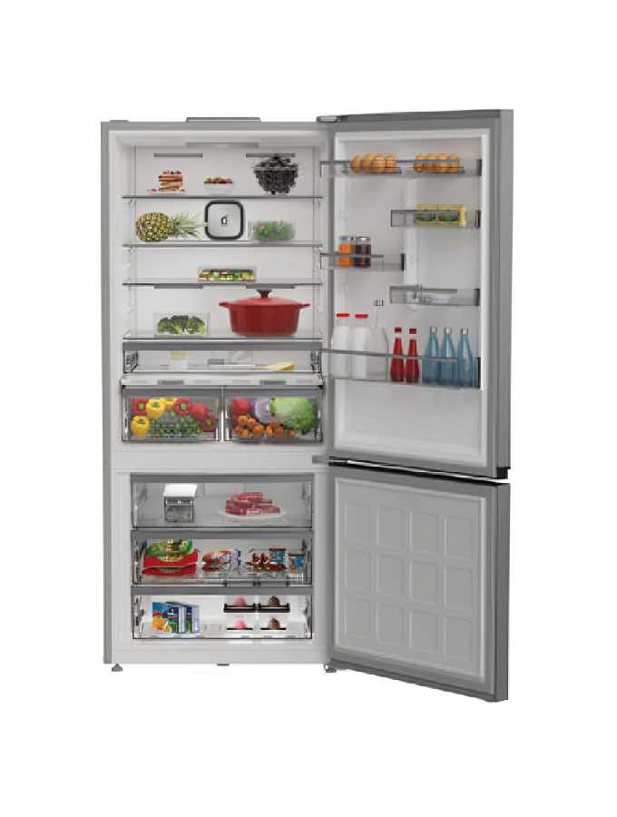 Bottom Mount Fridge-Freezer 83cm Inox