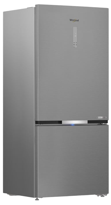 Whirlpool WBMF 836573 XNA Bottom Mount Fridge Freezer 83cm Inox - Front View
