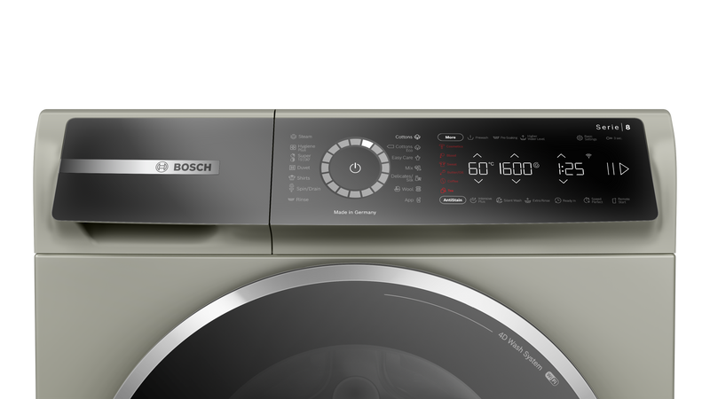 Washing machine 10kg 1600rpm Ser8 Silver