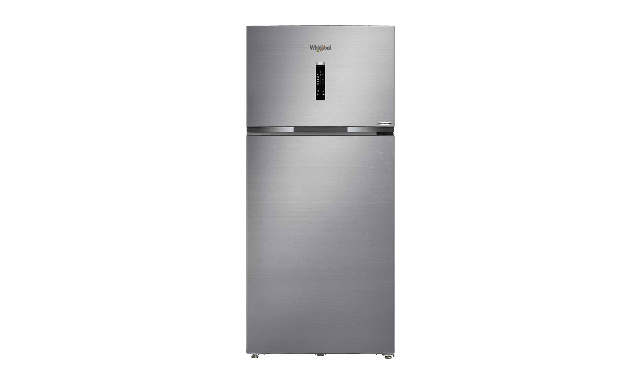 Whirlpool WTMF 836653 XME Top Mount Fridge Freezer 83cm 630L Inox - Front View