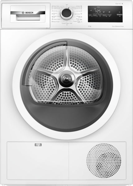 BOSCH Condenser Dryer 8kg Serie 4 White B BOSCH Condenser Dryer 8kg Serie 4 White B
