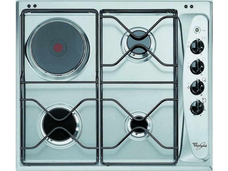 Whirlpool AKM 261/IX gas-electric hob front view