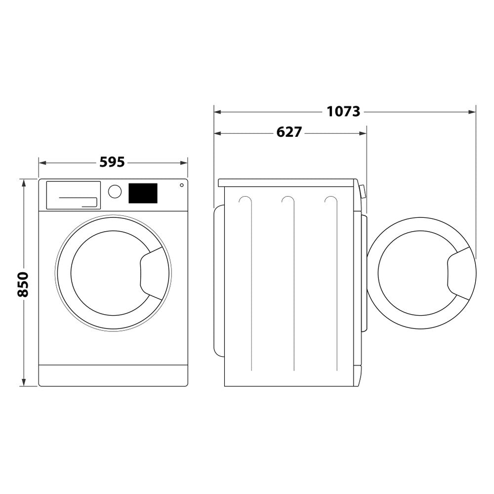 Whirlpool FFD 9448 SBCV EX washing machine technical drawing