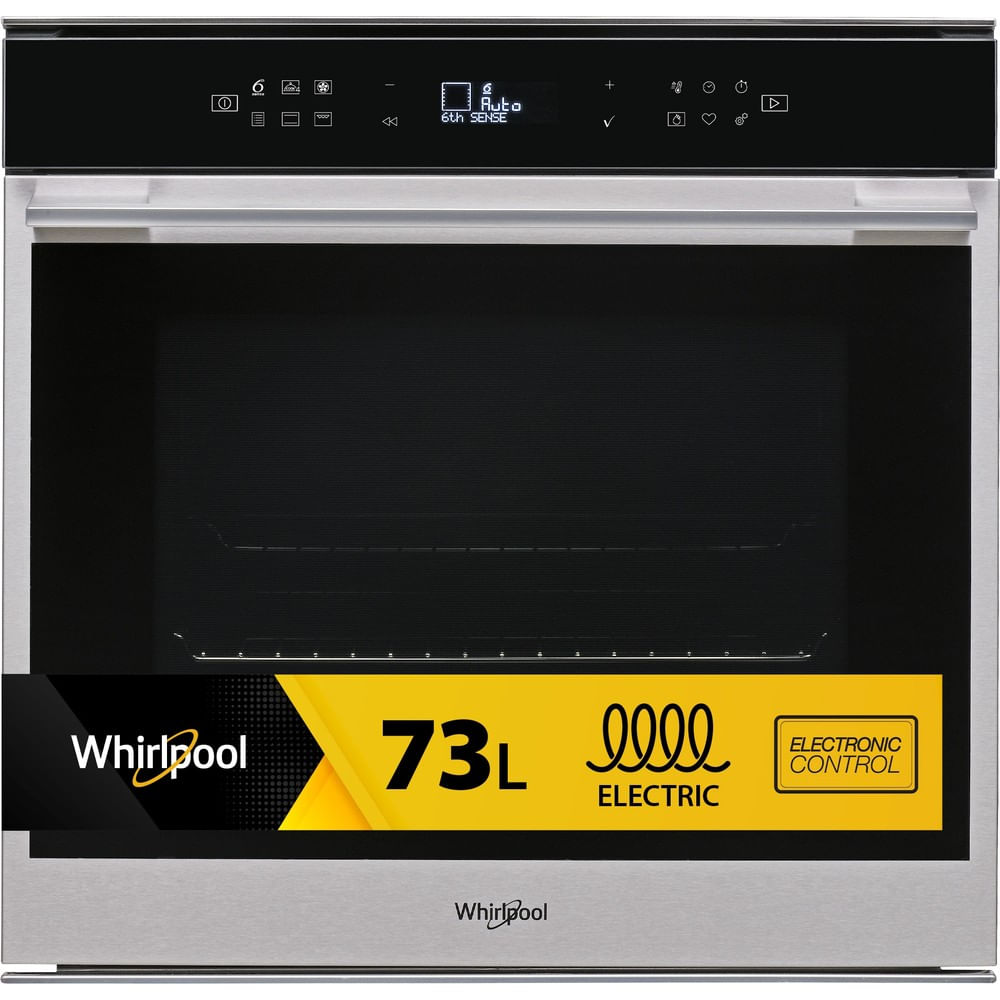 Whirlpool W7 OM4 4BS1 H built-in electric oven front view