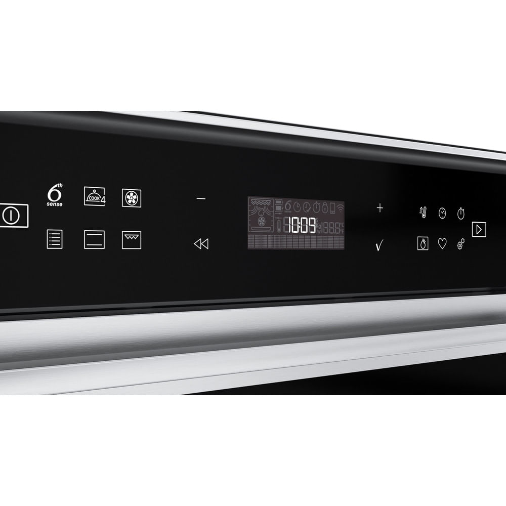 Whirlpool W7 OM4 4BS1 H built-in electric oven control panel or feature detail