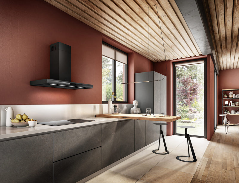 Elica ADELE @ BL MAT/A/90 Wall Hood 90cm 1000m/h3 Full Black PRF0199699