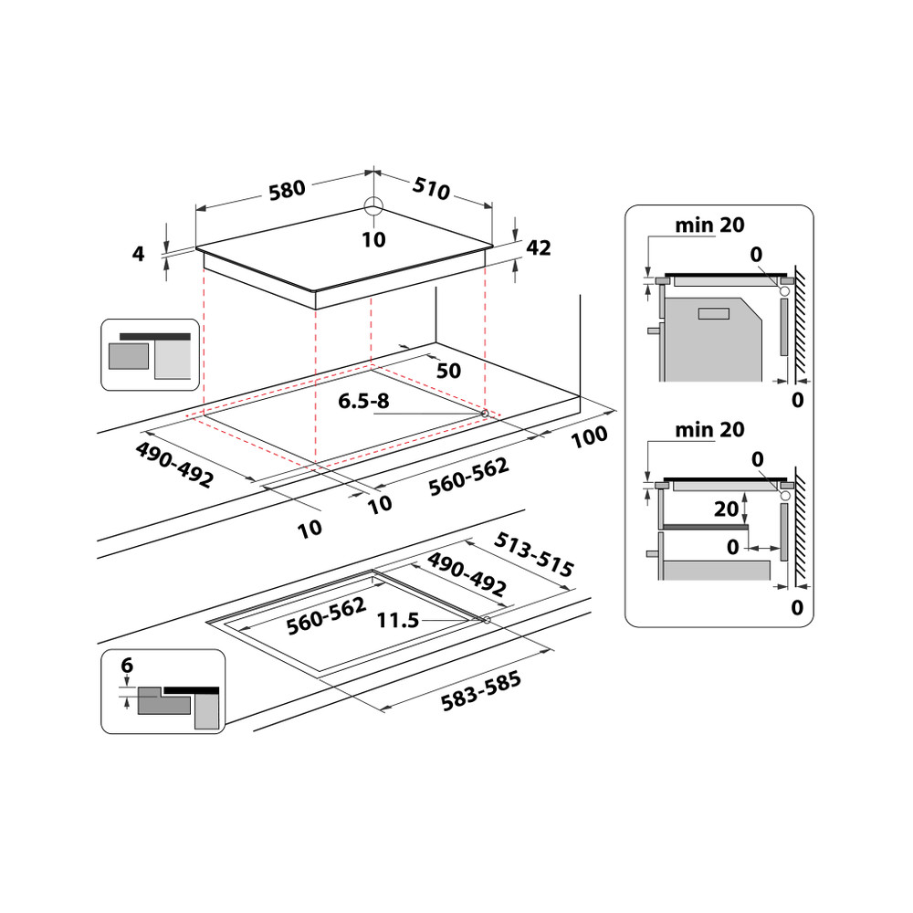 Whirlpool AKT8090/NE electric ceramic hob product image 5