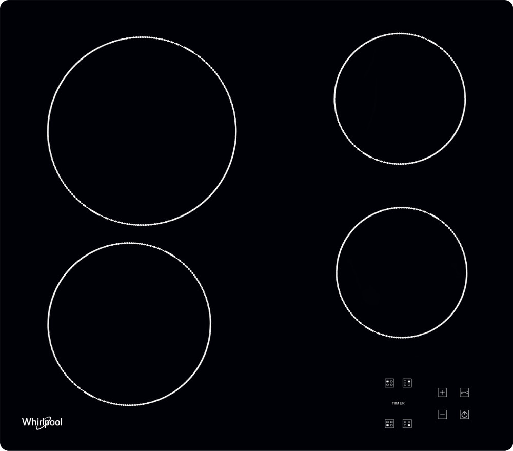 Whirlpool AKT8090/NE electric ceramic hob detail view